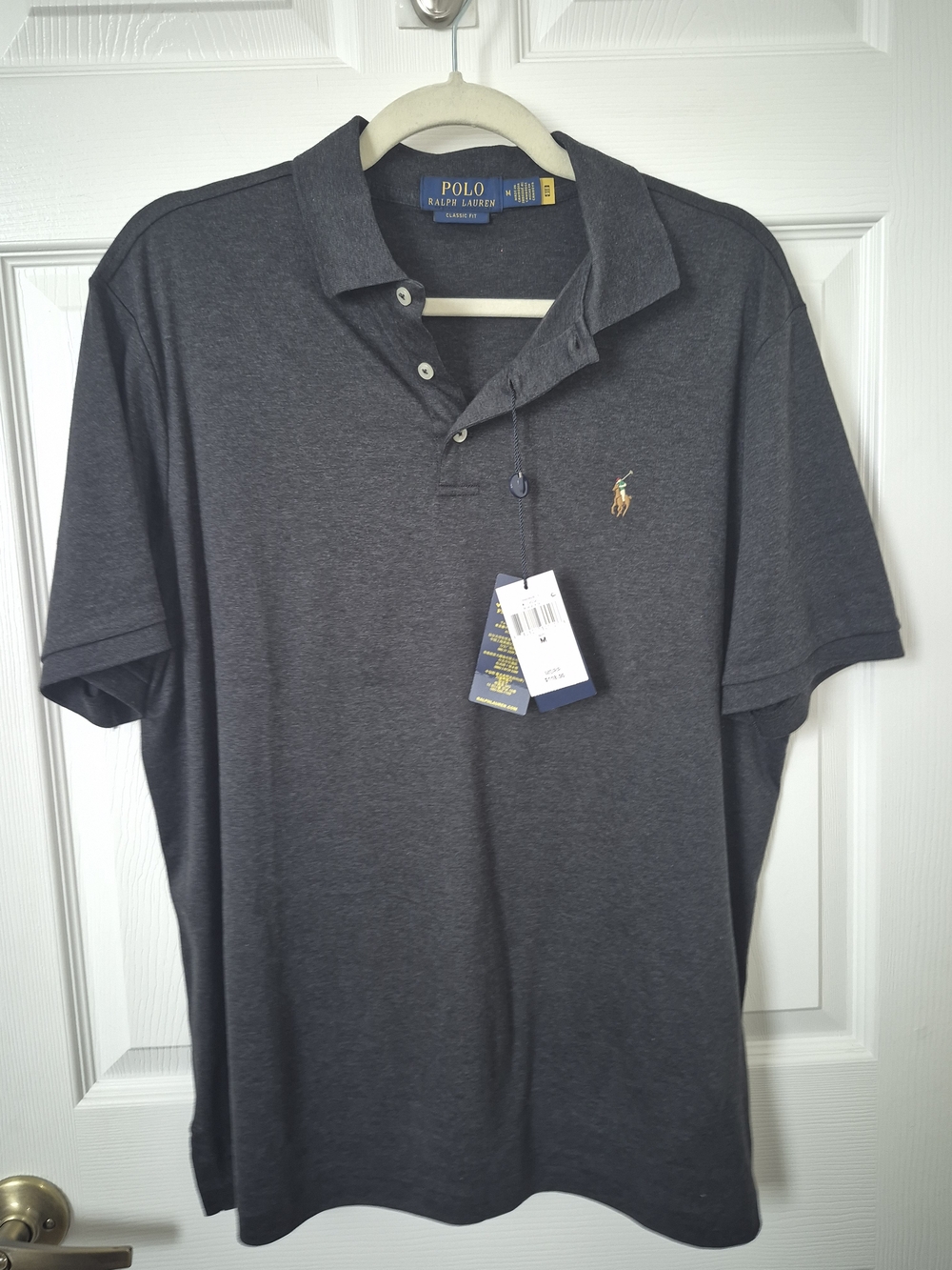 NWT Polo by Ralph Lauren Heather Dark Gray Short-Sleeve Polo